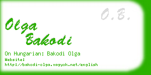 olga bakodi business card